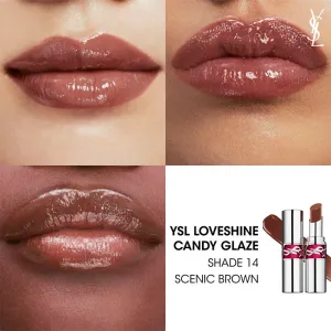 Yves Saint Laurent Loveshine Candy Glaze hydratačný lesk na pery pre ženy 14 Scenic Brown 3.2 g