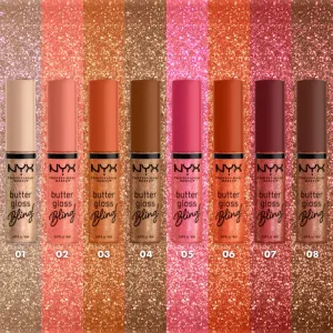 NYX Professional Makeup Butter Gloss Bling lesk na pery trblietavý odtieň 02 Dripped Out 8 ml
