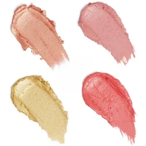 I Heart Revolution Sweet Chilli Blush & Highlight Quad paletka rozjasňovačov a líceniek 4x0.9 g