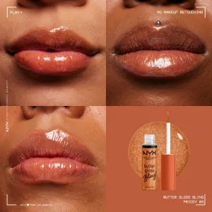 NYX Professional Makeup Butter Gloss Bling lesk na pery trblietavý odtieň 03 Pricey 8 ml