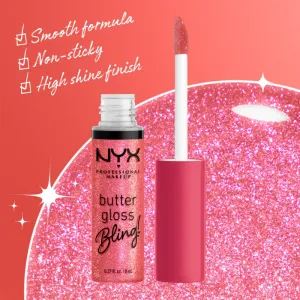 NYX Professional Makeup Butter Gloss Bling lesk na pery trblietavý odtieň 05 She Got Money 8 ml