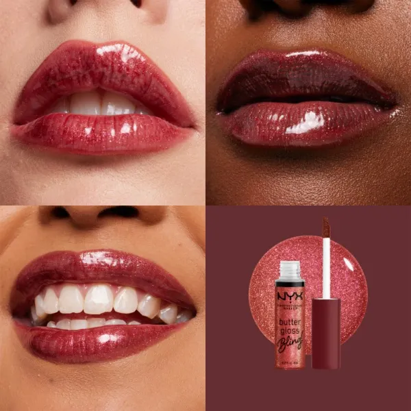 NYX Professional Makeup Butter Gloss Bling lesk na pery trblietavý odtieň 07 Big Spender 8 ml