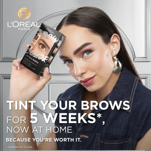 L'Oréal Paris semipermanentná farba na obočie - Brow Color Semi-Permanent Eyebrow Tint - 7.0 Dark Blond