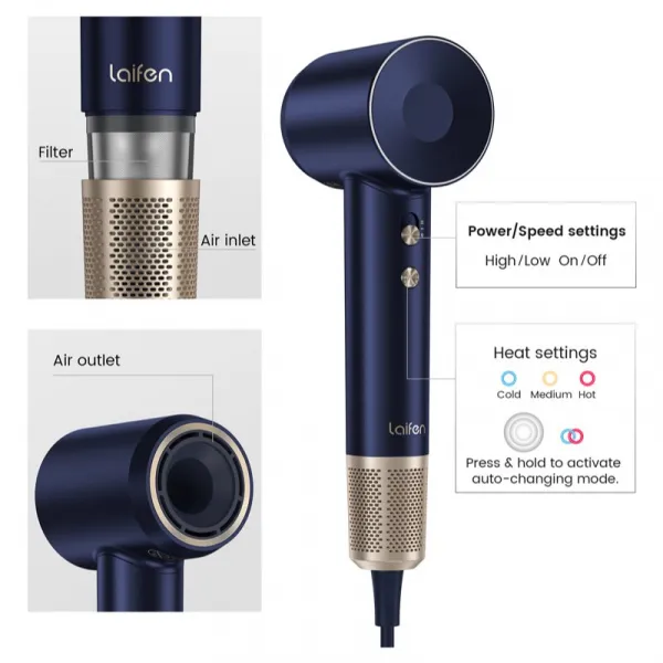 Laifen SWIFT Premium fén na vlasy Blue