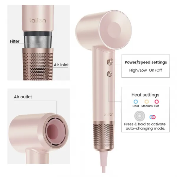 Laifen SWIFT Premium fén na vlasy Pink