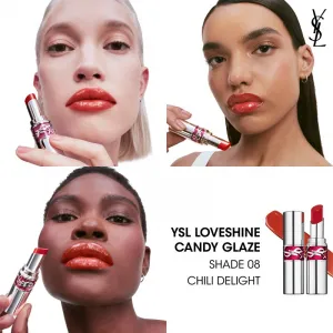 Yves Saint Laurent Loveshine Candy Glaze hydratačný lesk na pery pre ženy 8 Chilli Delight 3.2 g