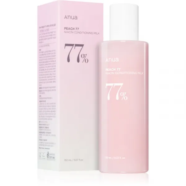 Anua Peach 77% Niacin Conditioning Milk hydratačné pleťové mlieko pre citlivú a suchú pleť 150 ml