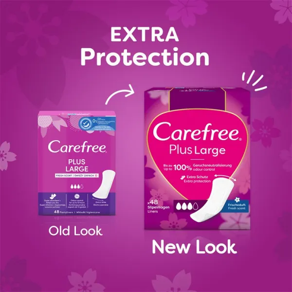 Carefree Plus Large Fresh Scent slipové vložky 48 ks