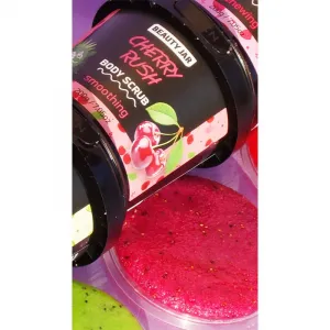 Beauty Jar Cherry Rush zjemňujúci telový peeling 200 g