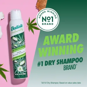 Batiste Naturally Coconut & Hemp suchý šampón pre absorpciu prebytočného mazu a pre osvieženie vlasov 200 ml