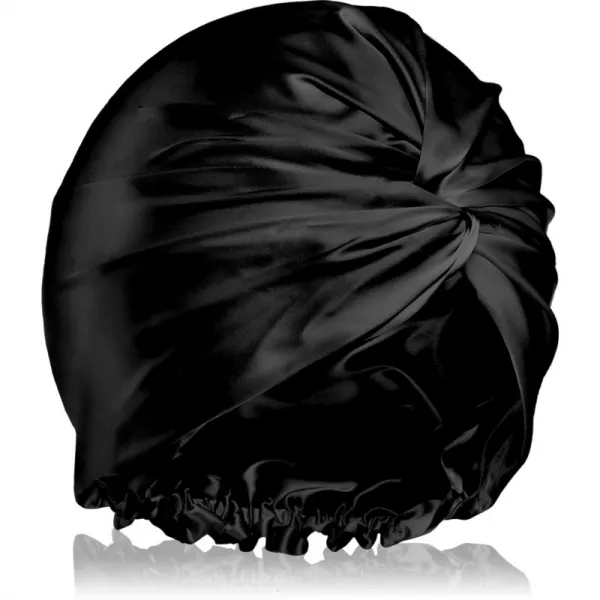 Notino Silk Collection Hair wrap hodvábny turban na vlasy Black 1 ks