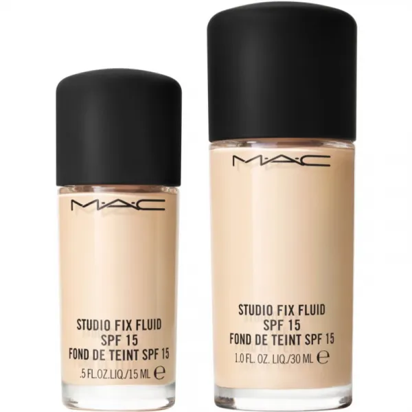 MAC Cosmetics Mini Studio Fix Fluid SPF 15 24HR Matte Foundation + Oil Control zmatňujúci make-up SPF 15 odtieň NC10 15 ml