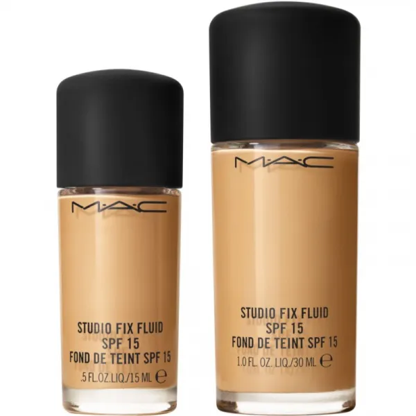 MAC Cosmetics Mini Studio Fix Fluid SPF 15 24HR Matte Foundation + Oil Control zmatňujúci make-up SPF 15 odtieň NC30 15 ml