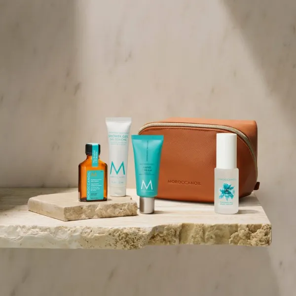Moroccanoil Body cestovná sada na telo a vlasy (aqua) 4 ks