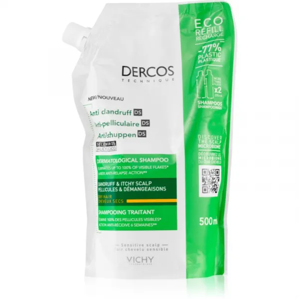 Vichy Dercos Anti-Dandruff šampón proti lupinám pre suché vlasy 500 ml