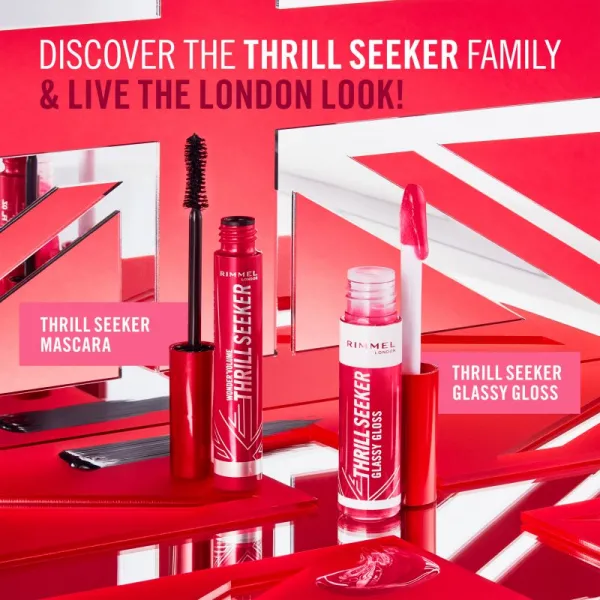 Rimmel Thrill Seeker Glassy Gloss lesk na pery pre väčší objem odtieň 600 Berry Glace 10 ml