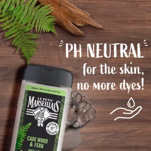Le Petit Marseillais Cade Wood & Fern sprchový gél 4 v 1 pre mužov 400 ml