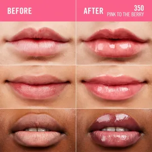 Rimmel Thrill Seeker Glassy Gloss lesk na pery pre väčší objem odtieň 350 Pink to the Berry 10 ml
