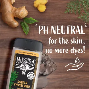 Le Petit Marseillais Ginger & Cypress Wood sprchový gél 4 v 1 pre mužov 400 ml