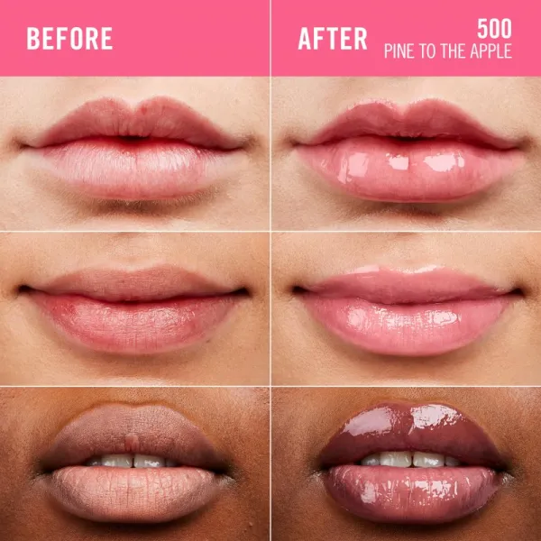 Rimmel Thrill Seeker Glassy Gloss lesk na pery pre väčší objem odtieň 500 Pine to the Apple 10 ml