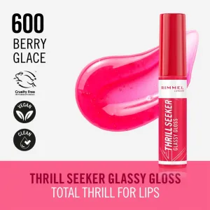 Rimmel Thrill Seeker Glassy Gloss lesk na pery pre väčší objem odtieň 600 Berry Glace 10 ml