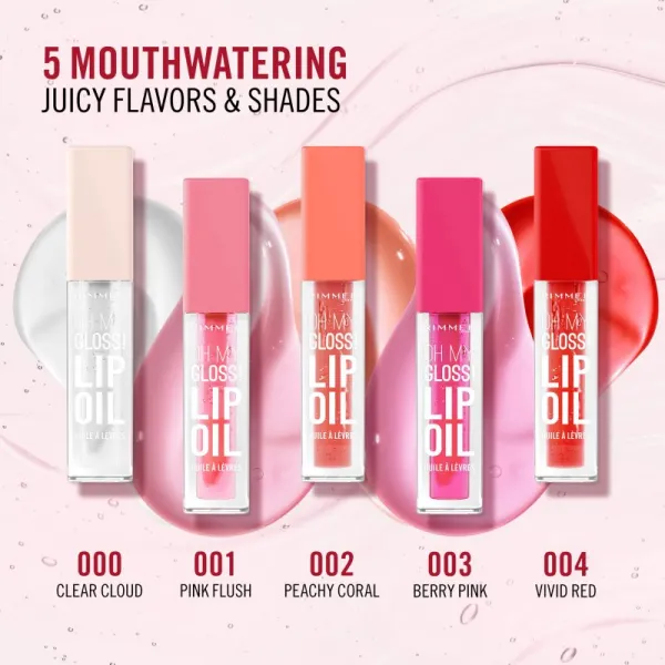 Rimmel Oh My Gloss! Lip Oil olej na pery s hydratačným účinkom odtieň 000 Clear Cloud 4,5 ml