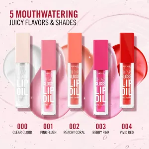 Rimmel Oh My Gloss! Lip Oil olej na pery s hydratačným účinkom odtieň 000 Clear Cloud 4,5 ml