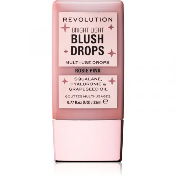 Revolution Bright Light Blush Drops tekutá lícenka odtieň Pink Rosie 23 ml
