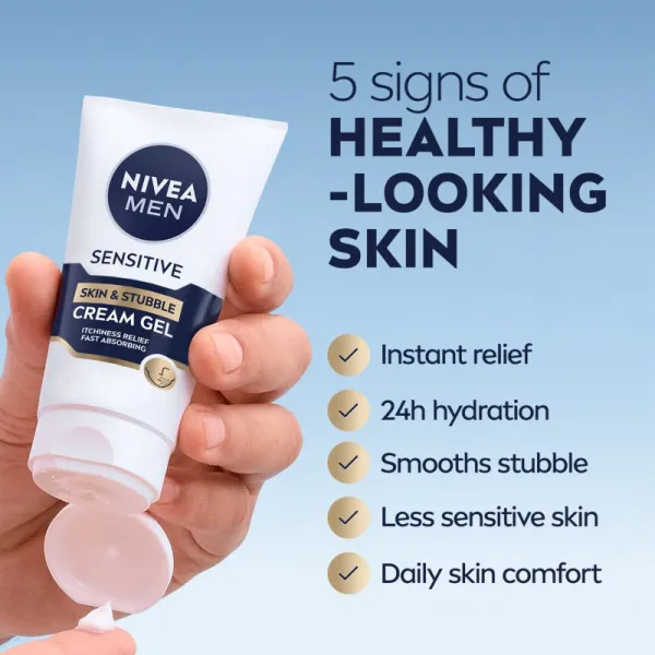 NIVEA MEN Sensitive krémový gél na upokojenie pleti pre mužov 50 ml