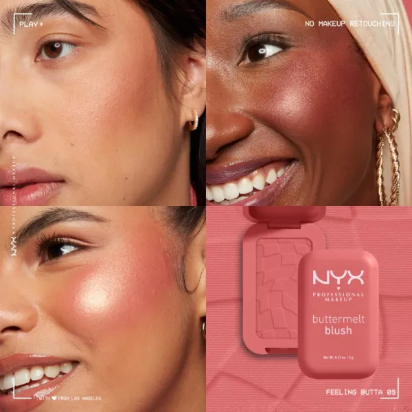 NYX Professional Makeup Buttermelt Blush púdrová lícenka odtieň 09 Feeling Butta 5 g