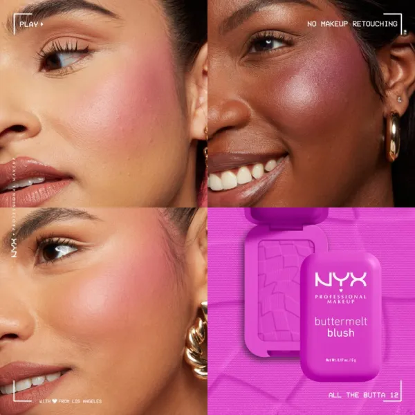 NYX Professional Makeup Buttermelt Blush púdrová lícenka odtieň 12 All The Butta 5 g