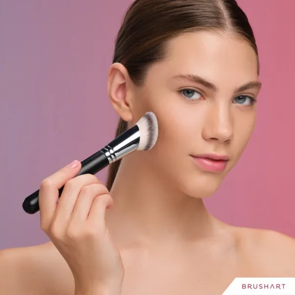BrushArt Professional B11 Angled foundation brush štetec na make-up B11 1 ks