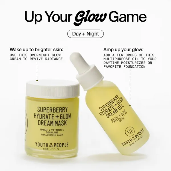 Youth To The People Superberry Hydrate + Glow Dream Mask maska pre rozjasnenie a hydratáciu 59 ml