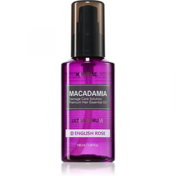 KUNDAL Macadamia Ultra Serum English Rose regeneračné olejové sérum pre poškodené vlasy 100 ml