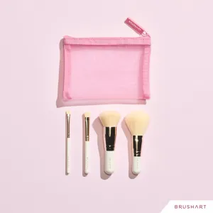 BrushArt Basic On-the-go Glam mini make-up brush set cestovná sada štetcov s taštičkou mini