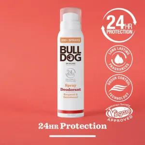 Bulldog Bergamot &Sandalwood Spray Deodorant dezodorant v spreji bez obsahu hliníka 125 ml