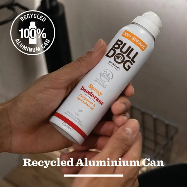 Bulldog Bergamot &Sandalwood Spray Deodorant dezodorant v spreji bez obsahu hliníka 125 ml