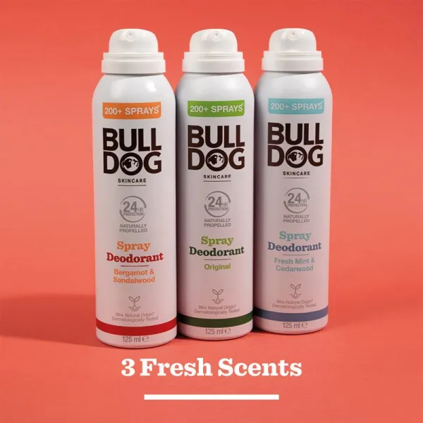 Bulldog Bergamot &Sandalwood Spray Deodorant dezodorant v spreji bez obsahu hliníka 125 ml