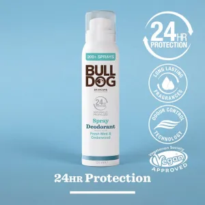 Bulldog Fresh Mint&Cedarwood Spray Deodorant dezodorant v spreji bez obsahu hliníka 125 ml