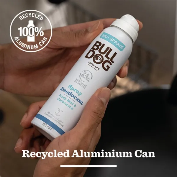 Bulldog Fresh Mint&Cedarwood Spray Deodorant dezodorant v spreji bez obsahu hliníka 125 ml