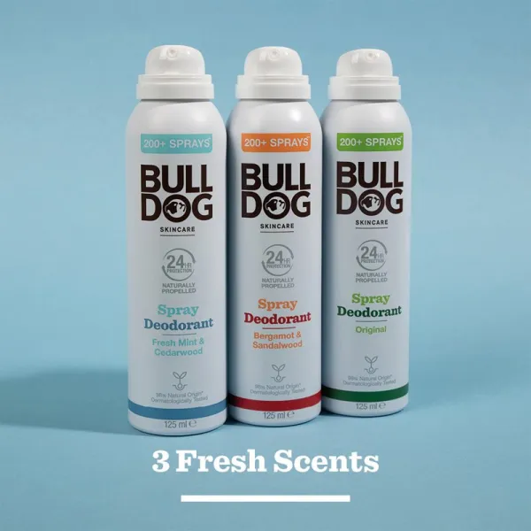 Bulldog Fresh Mint&Cedarwood Spray Deodorant dezodorant v spreji bez obsahu hliníka 125 ml