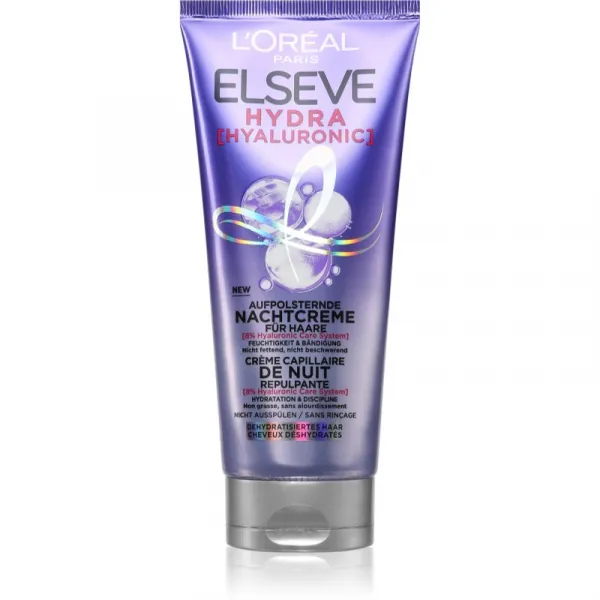 L’Oréal Paris Elseve Hyaluron Plump nočný hydratačný krém na vlasy 200 ml