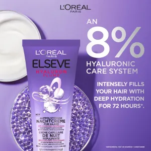 L’Oréal Paris Elseve Hyaluron Plump nočný hydratačný krém na vlasy 200 ml