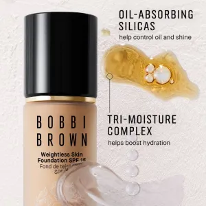 Bobbi Brown Weightless Skin Foundation SPF 15 Mini dlhotrvajúci zmatňujúci make-up s hydratačným účinkom odtieň Natural Tan 13 ml