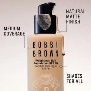 Bobbi Brown Weightless Skin Foundation SPF 15 Mini dlhotrvajúci zmatňujúci make-up s hydratačným účinkom odtieň Ivory 13 ml