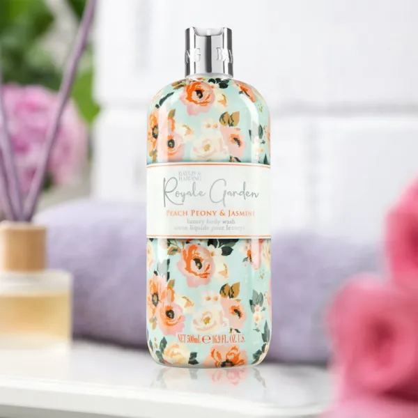 Baylis & Harding Royale Garden Peach, Peony & Jasmine sprchový gél 500 ml