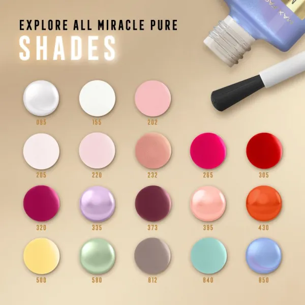 Max Factor Miracle Pure dlhotrvajúci lak na nechty odtieň 395 Magic Sunstone 12 ml