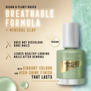 Max Factor Miracle Pure dlhotrvajúci lak na nechty odtieň 580 Lucky Jade 12 ml