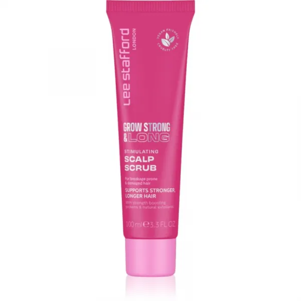 Lee Stafford Grow Strong & Long Stimulating Scapl Scrub peeling na vlasovú pokožku vegan 100 ml