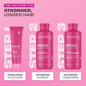 Lee Stafford Grow Strong & Long Stimulating Scapl Scrub peeling na vlasovú pokožku vegan 100 ml